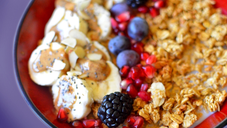 My Vegan Granola Breakfast with Fresh Fruit Instagram Style - Rich Bitch Cooking Blog