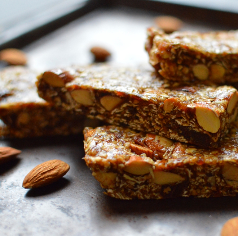 Vegan Granola Bars - No Bake! - Almond Butter & Oatmeal - Rich Bitch Cooking Blog