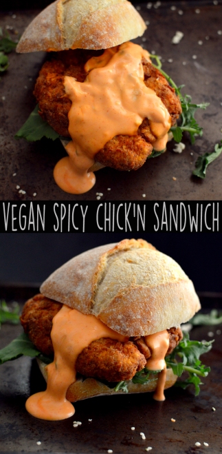 Vegan Spicy Fried Chicken Sandwich - 4 Vegan Fried Chicken Recipes - Seitan - Wheat Meat - Soy Free - Rich Bitch Cooking Blog
